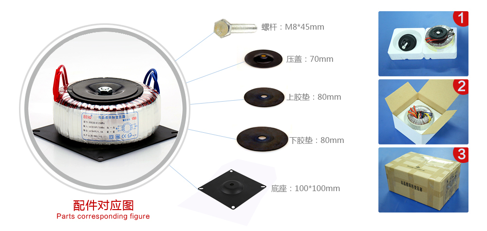 環(huán)形變壓器配件圖