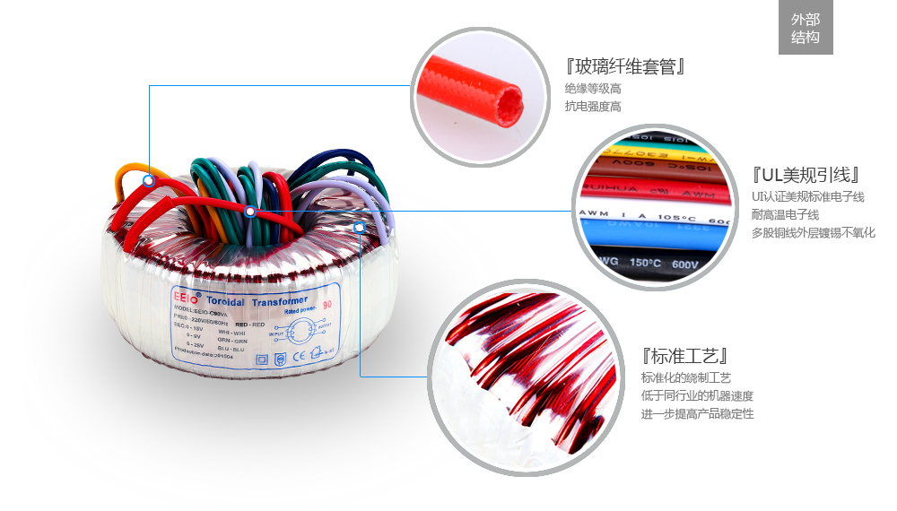 環(huán)形變壓器外部結構